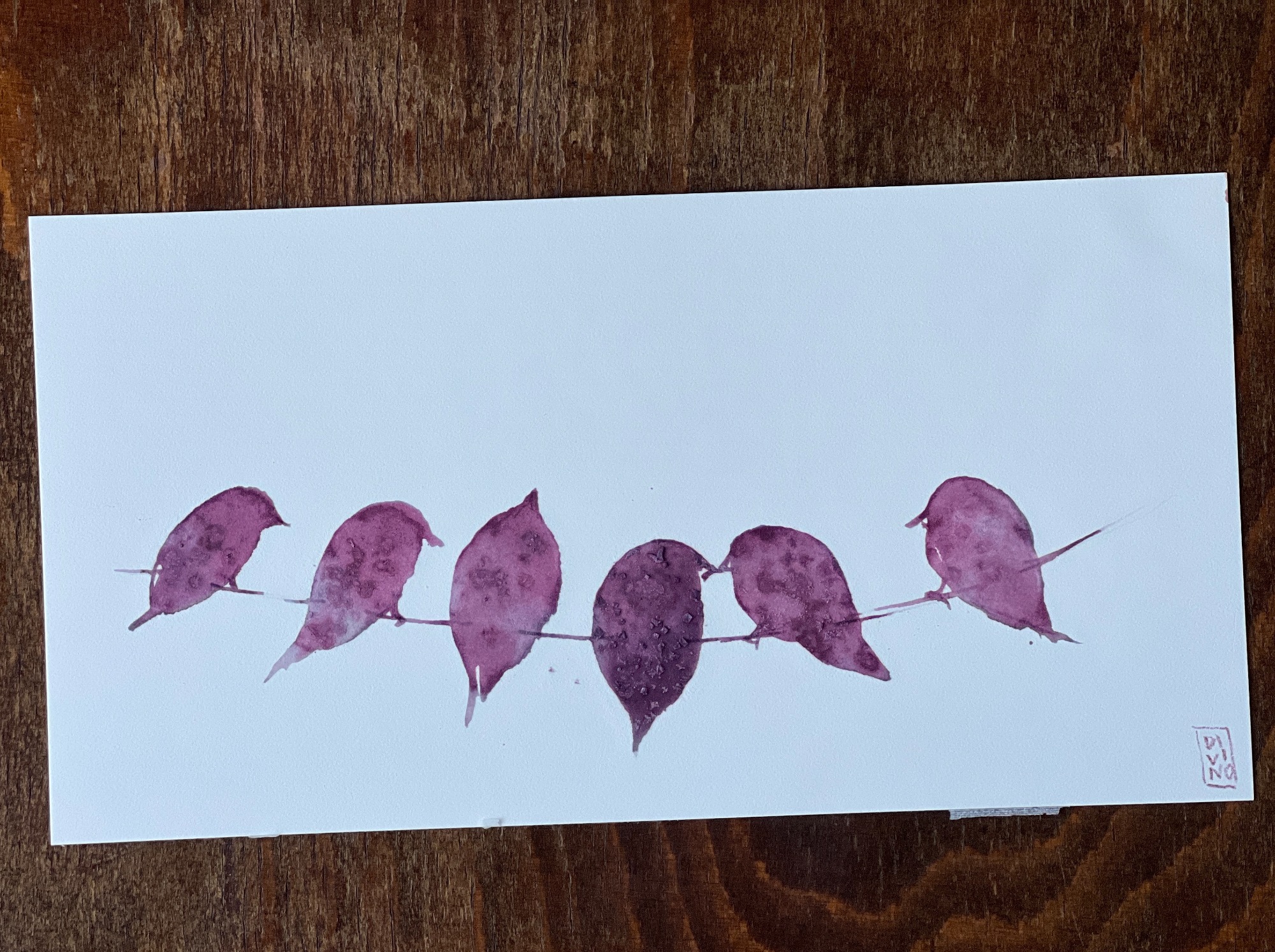image — aquarelle au vin rouge — Art DiVino, La Londe-les-Maures