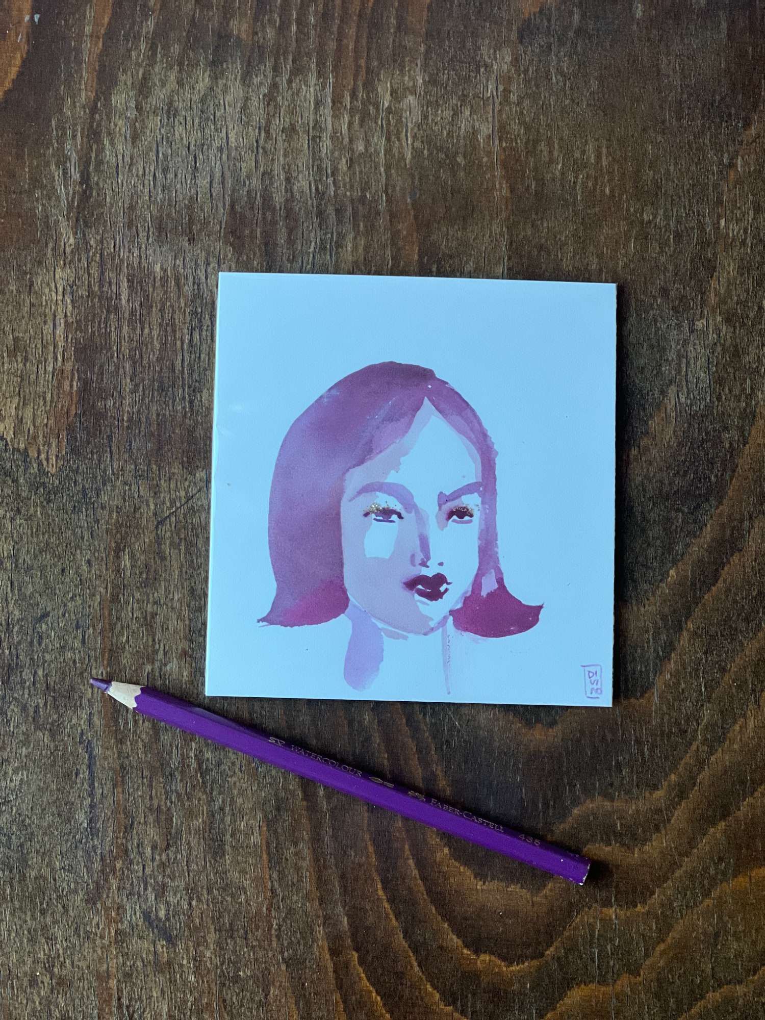 image — aquarelle au vin rouge — Art DiVino, La Londe-les-Maures