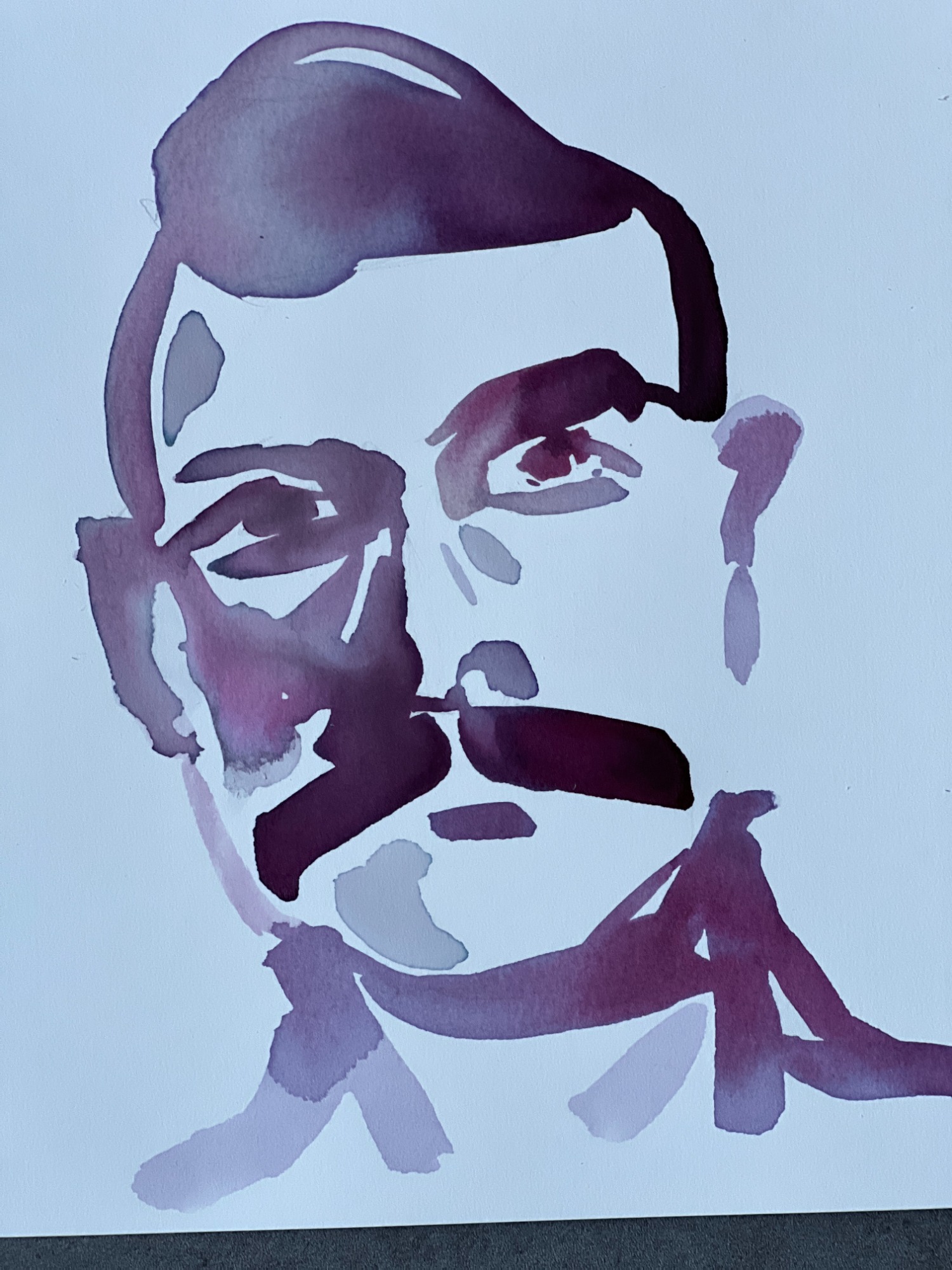 image — aquarelle au vin rouge — Art DiVino, La Londe-les-Maures