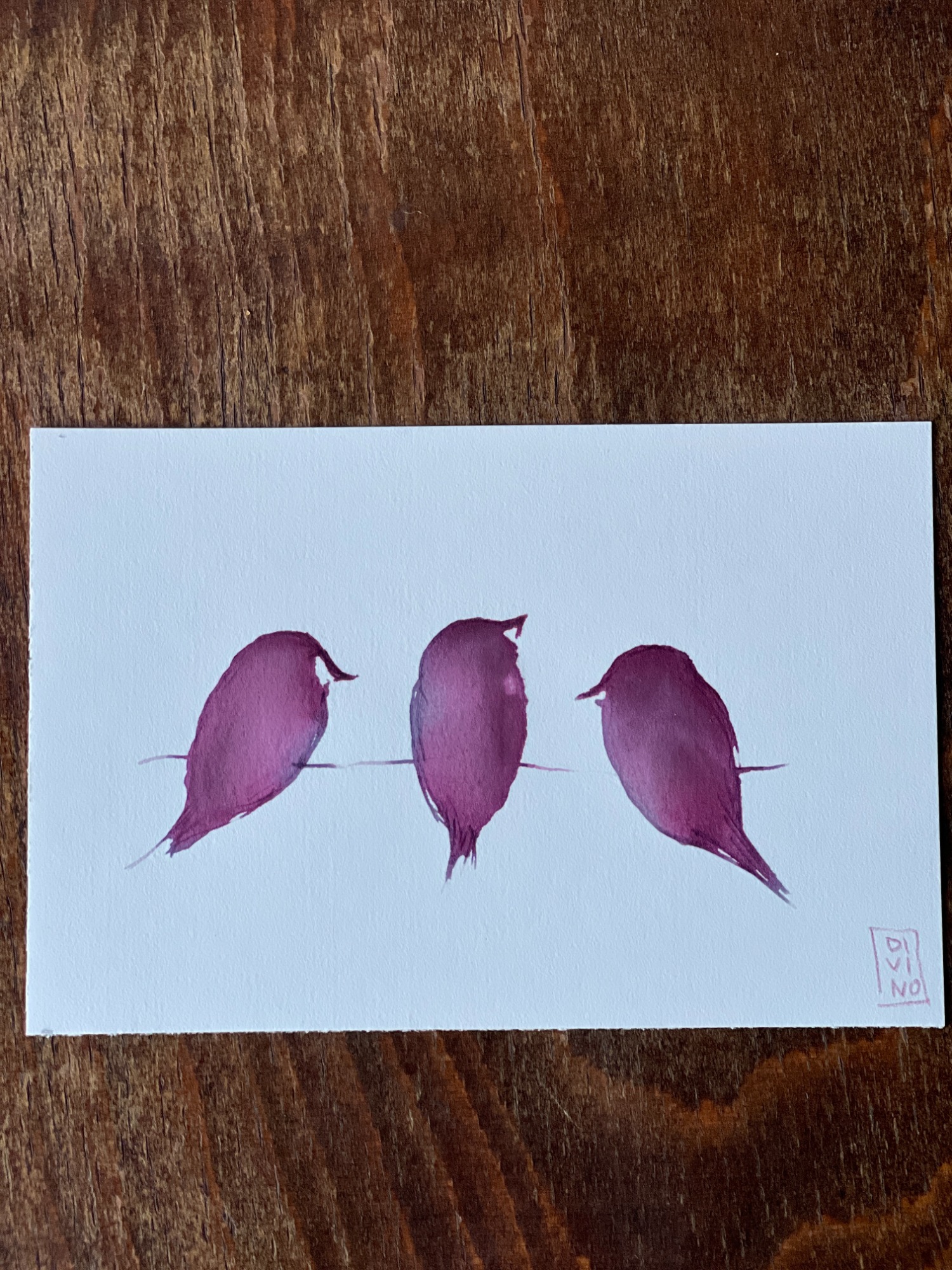 image — aquarelle au vin rouge — Art DiVino, La Londe-les-Maures