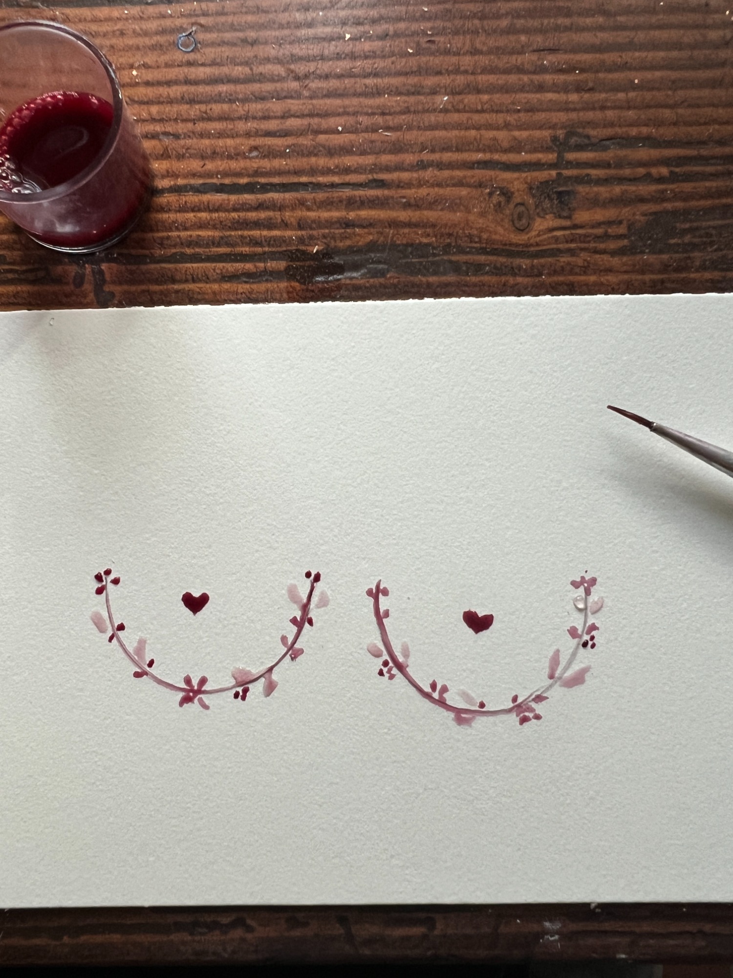 image — aquarelle au vin rouge — Art DiVino, La Londe-les-Maures