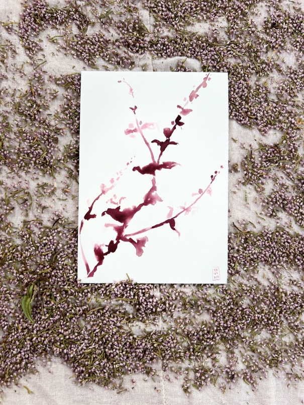 image — aquarelle au vin rouge — Art DiVino, La Londe-les-Maures