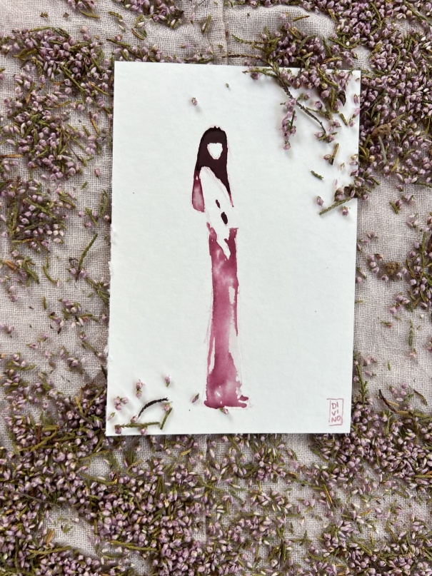 image — aquarelle au vin rouge — Art DiVino, La Londe-les-Maures