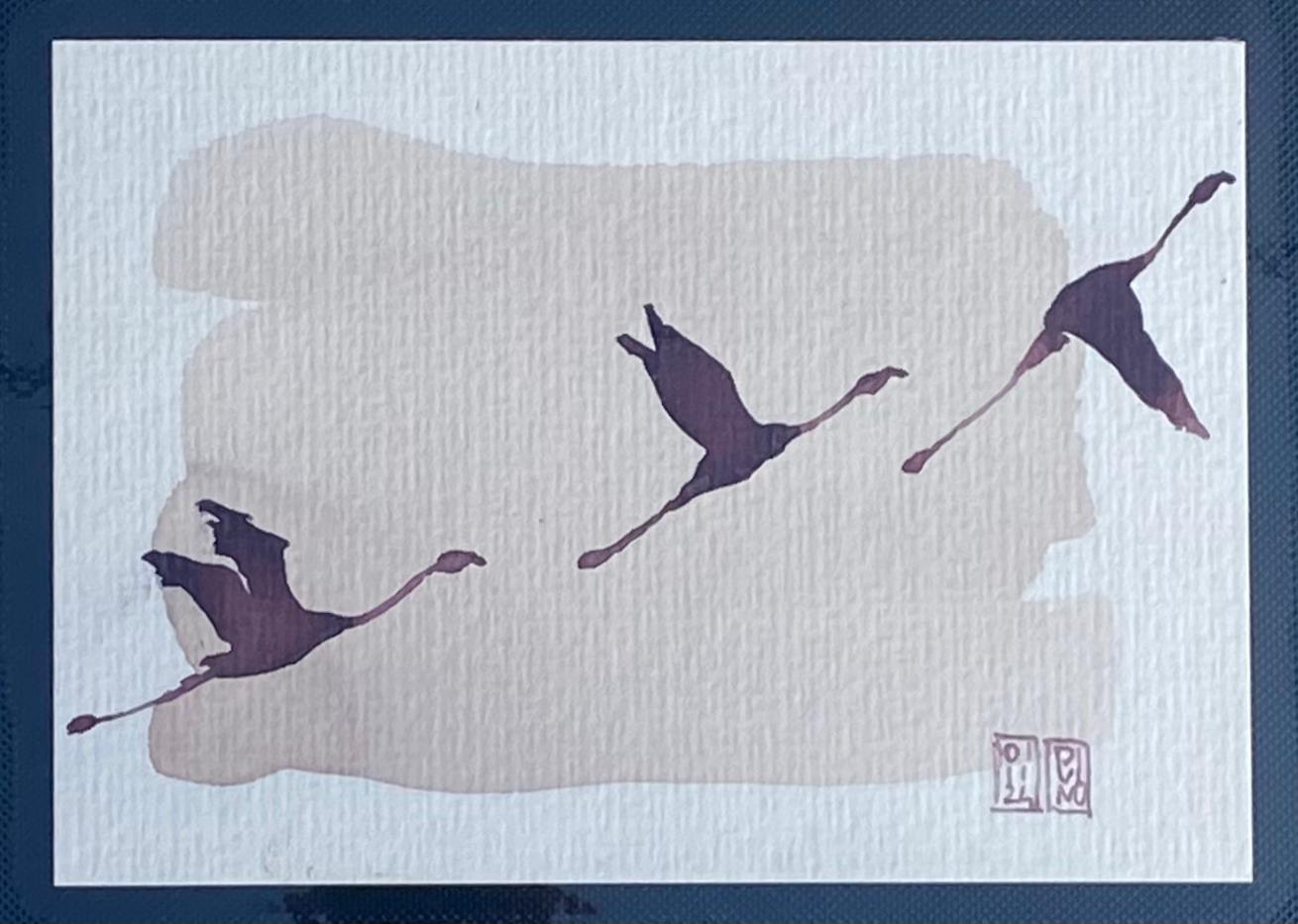 41 — aquarelle au vin rouge — Art DiVino, La Londe-les-Maures