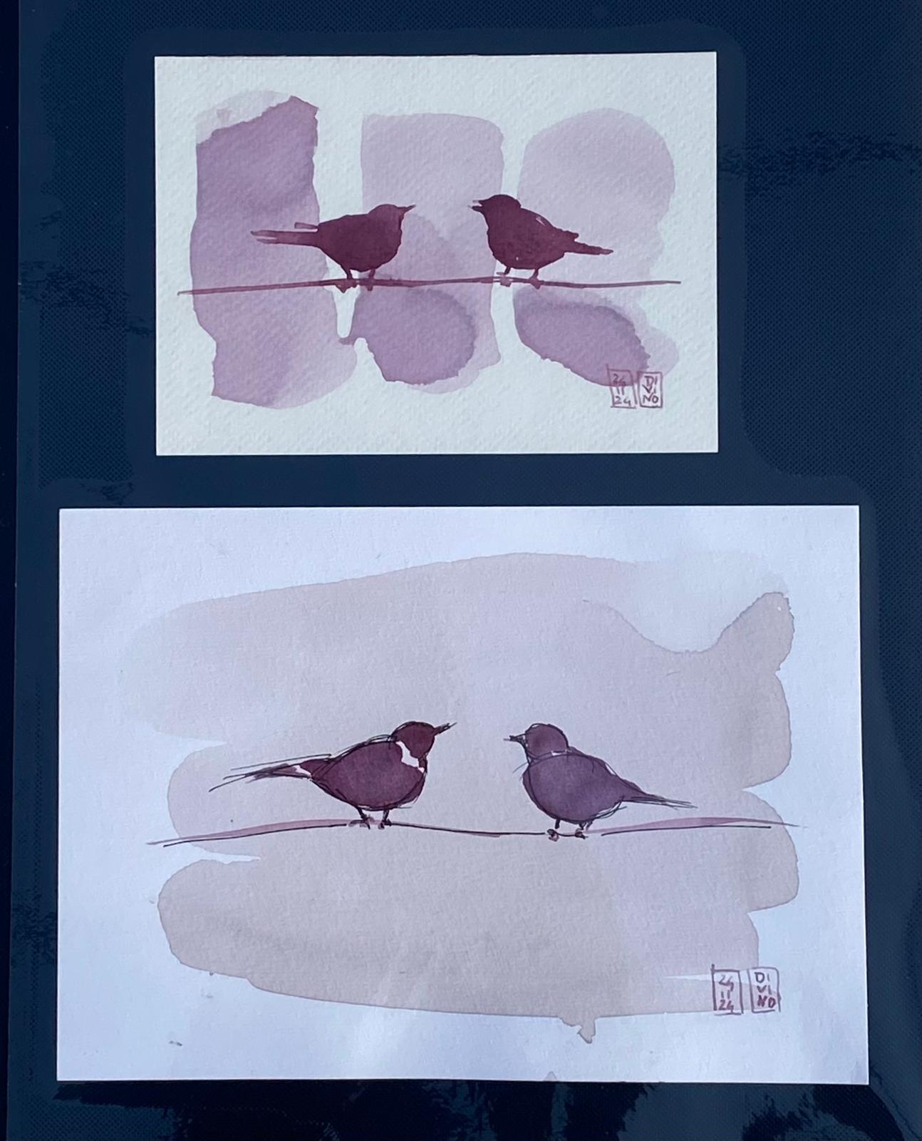 25 — aquarelle au vin rouge — Art DiVino, La Londe-les-Maures
