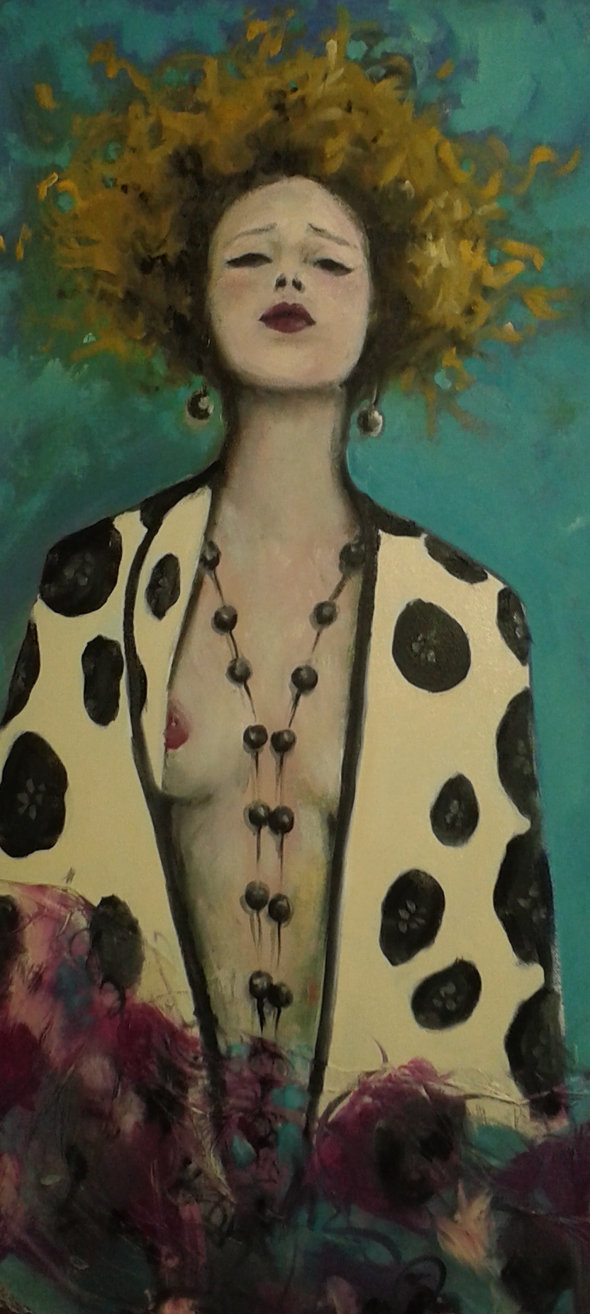 image — aquarelle au vin rouge — Art DiVino, La Londe-les-Maures