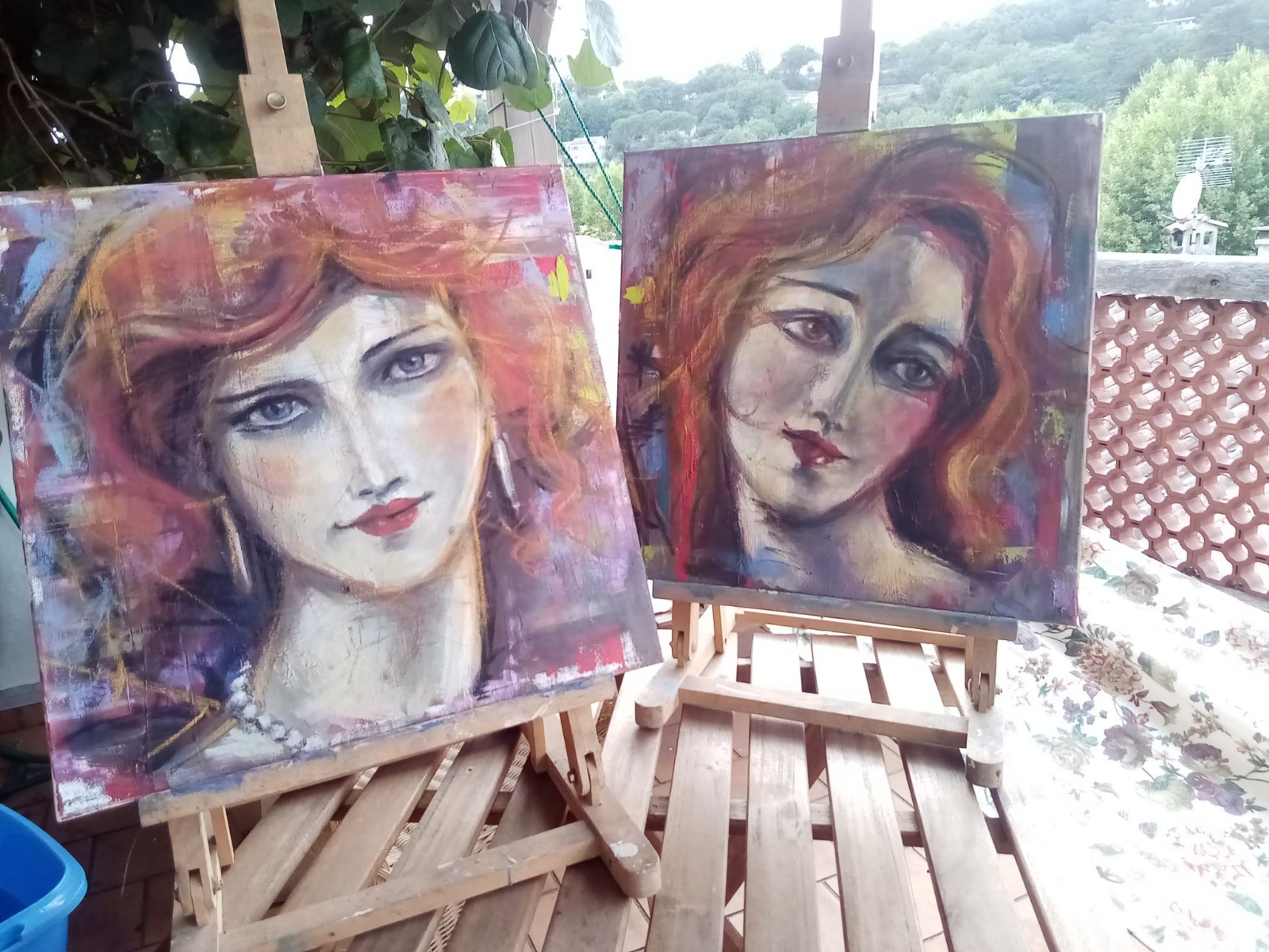 image — aquarelle au vin rouge — Art DiVino, La Londe-les-Maures