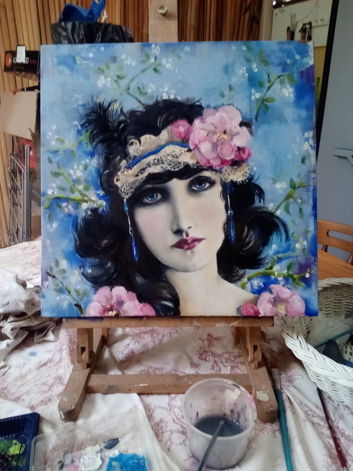 image — aquarelle au vin rouge — Art DiVino, La Londe-les-Maures