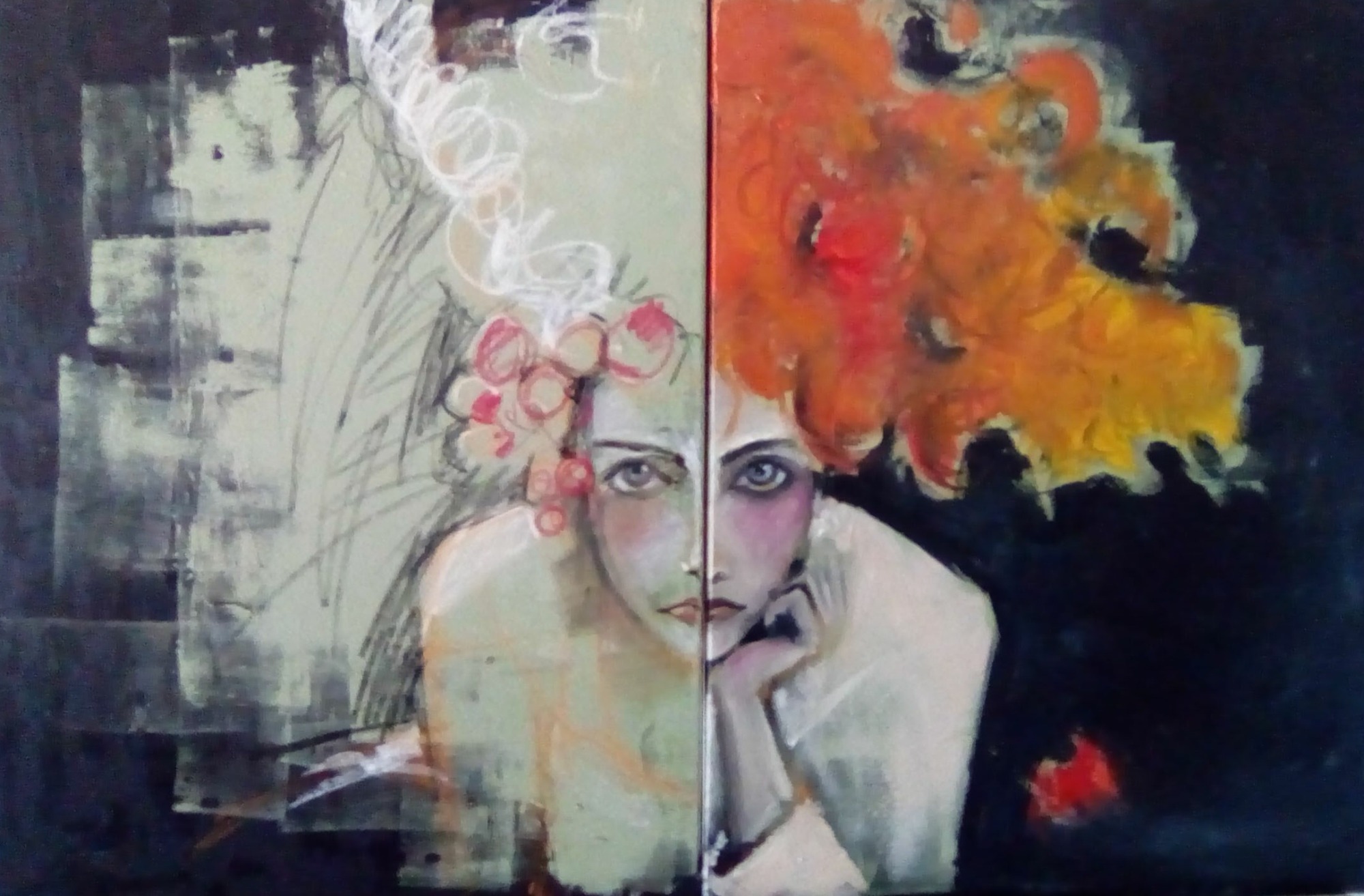 image — aquarelle au vin rouge — Art DiVino, La Londe-les-Maures