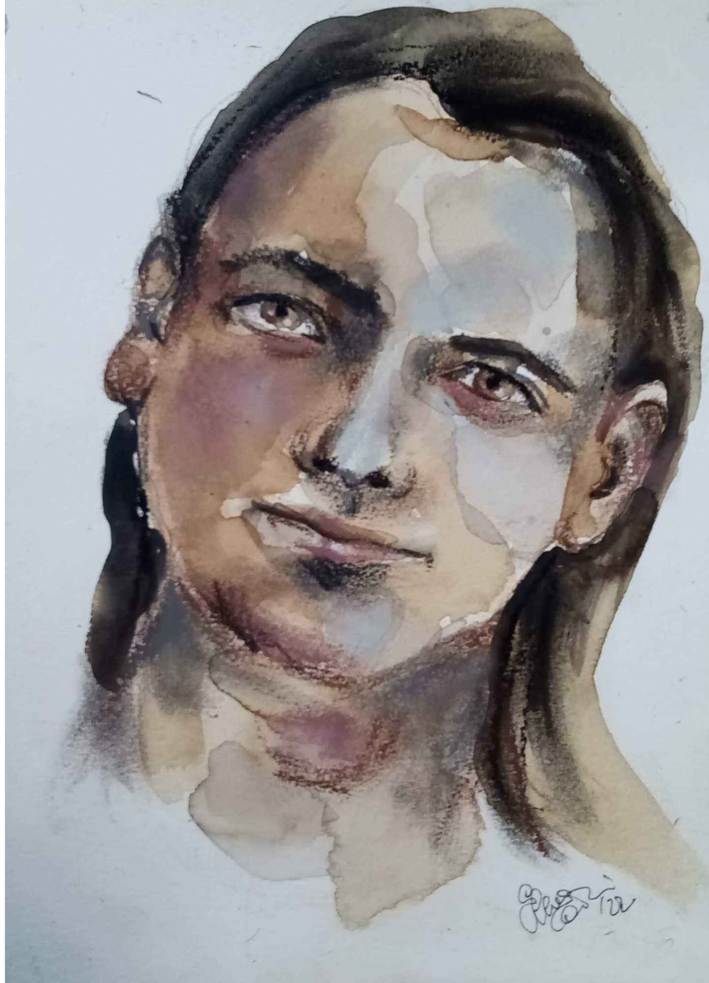 image — aquarelle au vin rouge — Art DiVino, La Londe-les-Maures