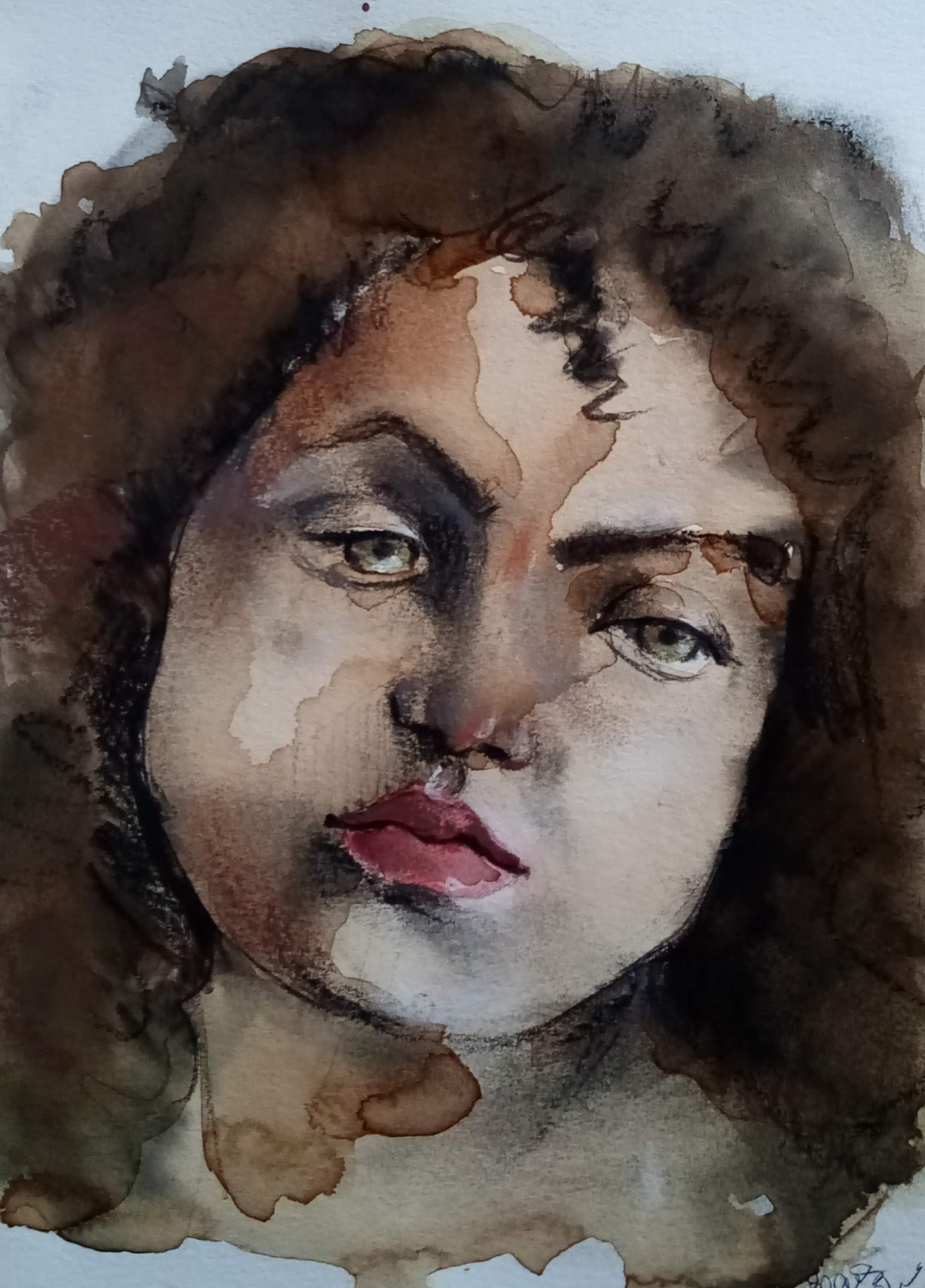 image — aquarelle au vin rouge — Art DiVino, La Londe-les-Maures