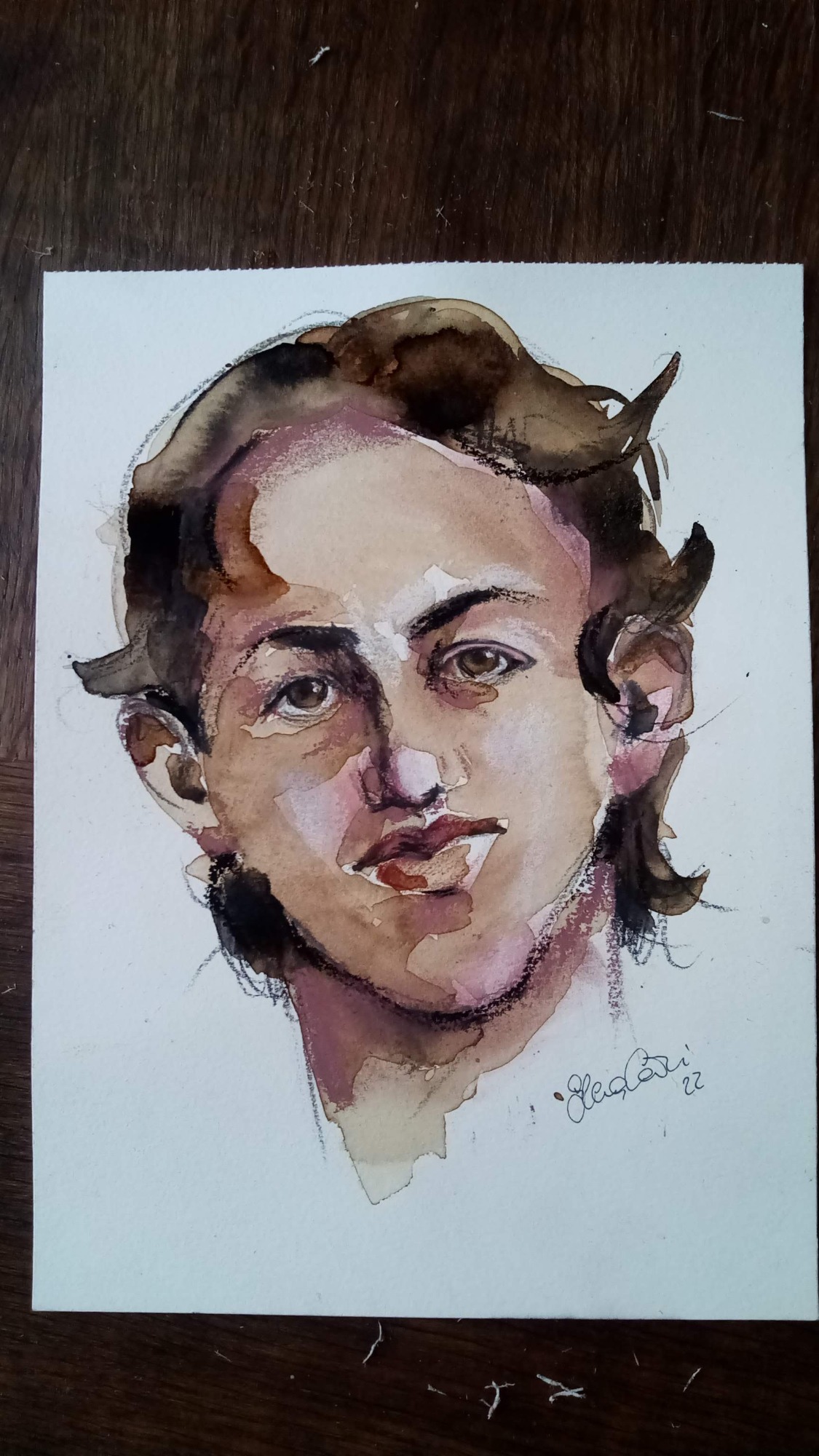 image — aquarelle au vin rouge — Art DiVino, La Londe-les-Maures