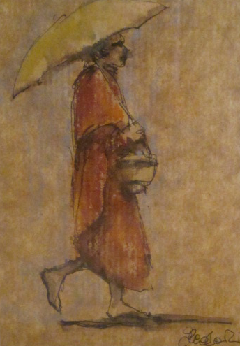image — aquarelle au vin rouge — Art DiVino, La Londe-les-Maures