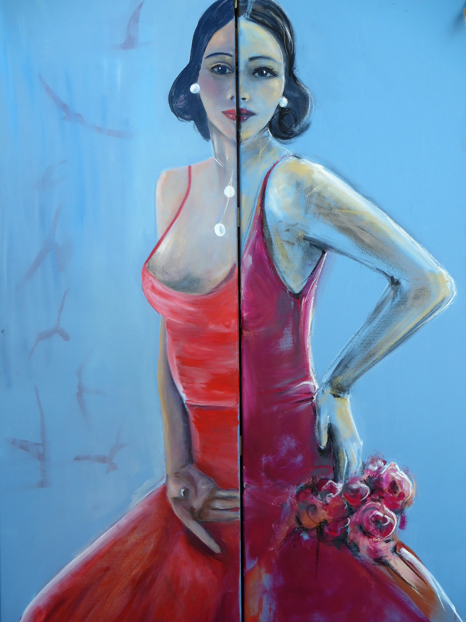 image — aquarelle au vin rouge — Art DiVino, La Londe-les-Maures